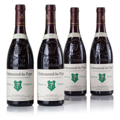 View full screen - View 1 of Lot 527. Châteauneuf du Pape Rouge, Réserve des Célestins Henri Bonneau 2012/2014 (8 BT).