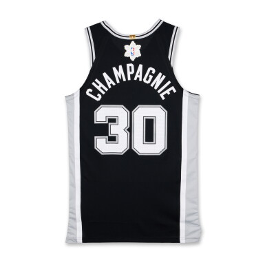 View full screen - View 1 of Lot 40. Julian Champagnie ‘Christmas Day’ San Antonio Spurs 2025-2026 Game Worn Icon Edition Jersey .