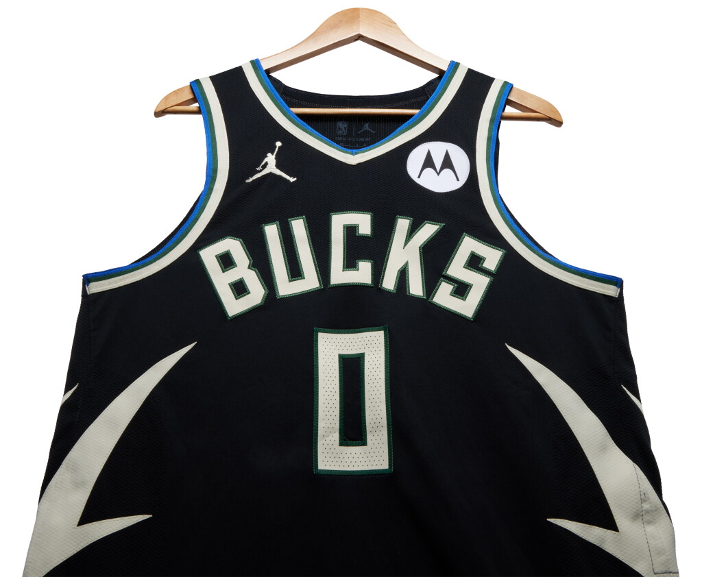 View full screen - View 1 of Lot 41. Damian Lillard Milwaukee Bucks 2023-2024 Game Worn Statement Edition Jersey | Double-Double.