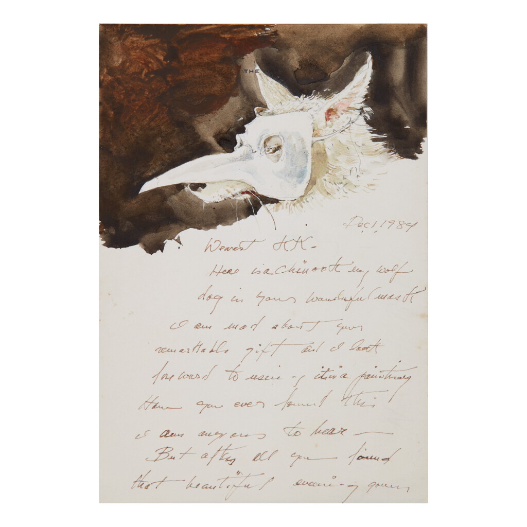 View full screen - View 1 of Lot 18. ANDREW WYETH | LETTER WITH NOME IN VENETIAN MASK.