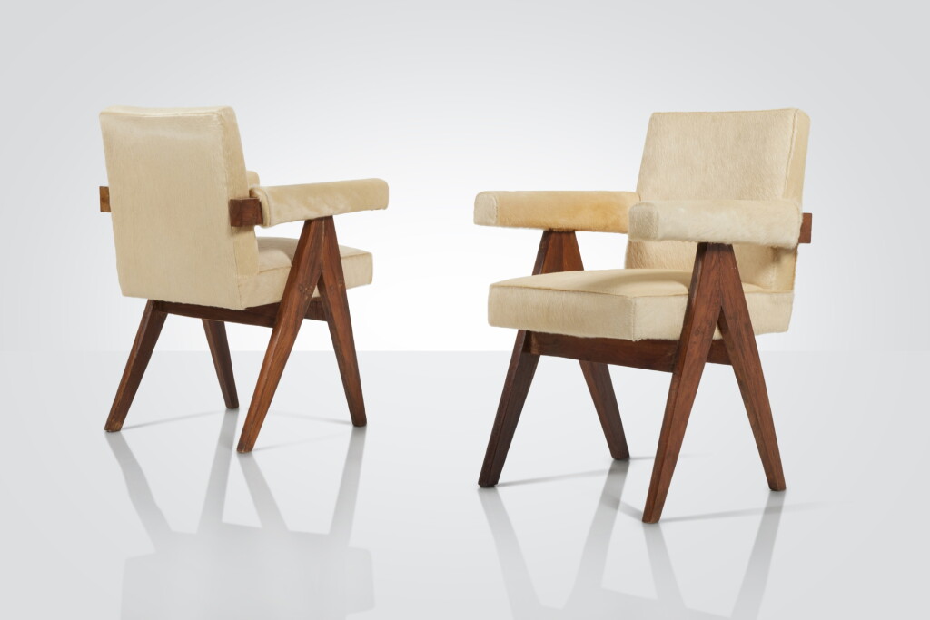 View full screen - View 1 of Lot 501. Pair of "Committee" Armchairs.