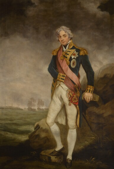 View full screen - View 1 of Lot 63. AFTER JOHN HOPPNER | PORTRAIT OF HORATIO, 1ST VISCOUNT NELSON (1758–1805), FULL-LENGTH.
