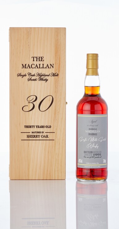 View full screen - View 1 of Lot 6078. Macallan 30 Years Old Sherry Cask Aceo bottling 40.0 abv 1991 (1 BT70).