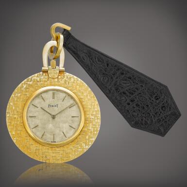 View full screen - View 1 of Lot 898. A yellow gold openface keyless watch, Circa 1960 | 伯爵 | 黃金懷錶,約1960年製.