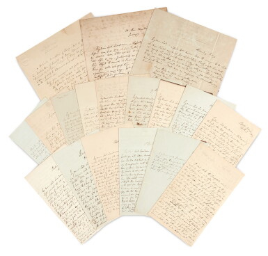 View full screen - View 1 of Lot 277. Thomas Moore | Series of 17 autograph letters signed, some with verse, to the Marquis of Lansdowne, 1818-49.