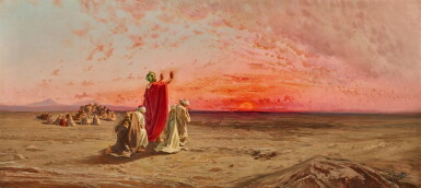View full screen - View 1 of Lot 4. Evening Prayer in the Desert.