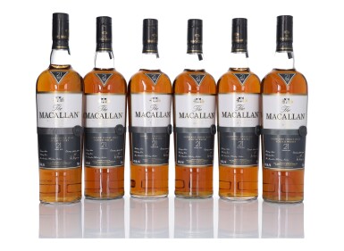 View full screen - View 1 of Lot 37. The Macallan 21 Year Old Fine Oak 43.0 abv NV (6 BT 75cl).