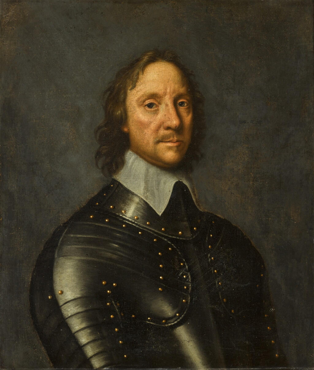 View full screen - View 1 of Lot 46. Portrait of Oliver Cromwell (1599–1658), bust-length, in armour.
