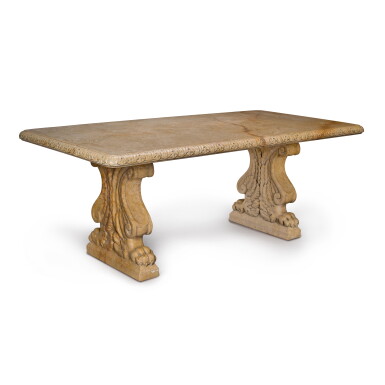 View full screen - View 1 of Lot 143. A French Siena marble centre table.