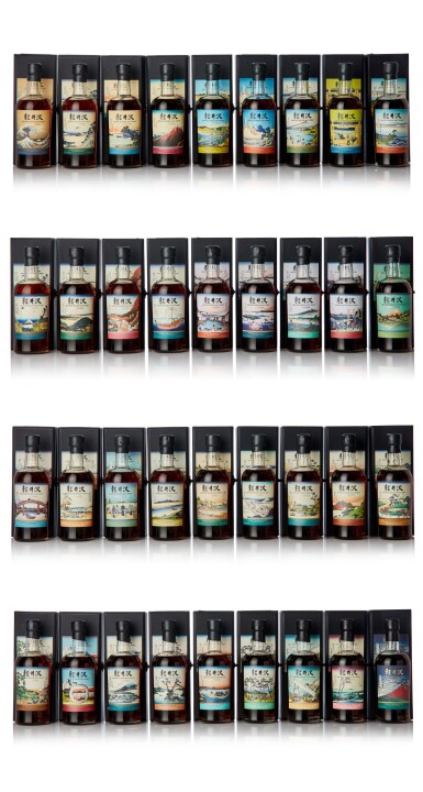 View full screen - View 1 of Lot 6004. 輕井澤 "冨嶽三十六景" 系列 全套 Karuizawa 36 Views of Mount Fuji Full Set NV (36 BT70).