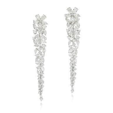 View full screen - View 1 of Lot 77. GRAFF | PAIR OF DIAMOND EARRINGS.