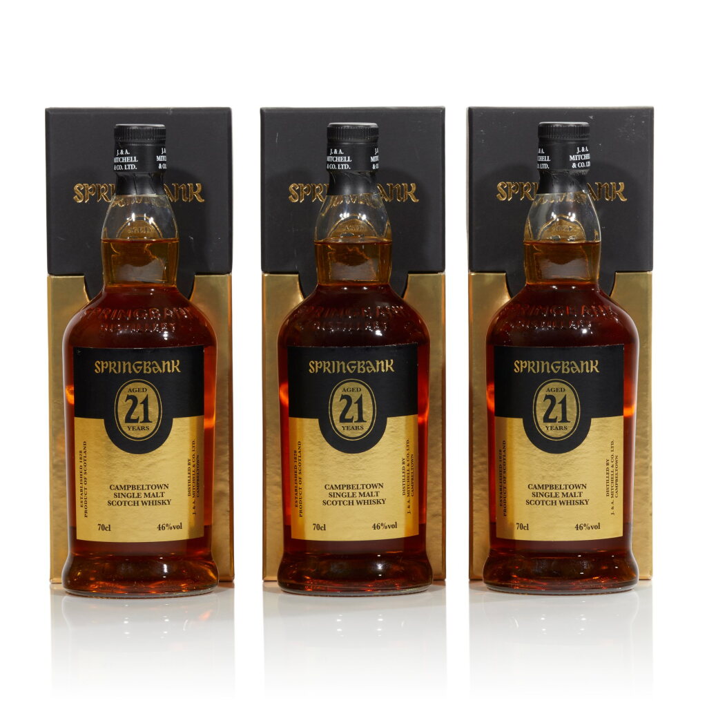 View full screen - View 1 of Lot 397. Springbank 21 Year Old 46.0 abv NV (3 BT70).