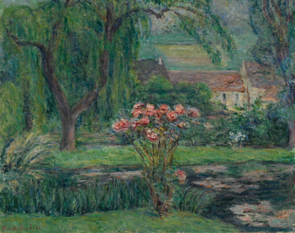 View full screen - View 1 of Lot 13. BLANCHE HOSCHEDÉ-MONET | GIVERNY, ROSIER ET NYMPHÉAS.