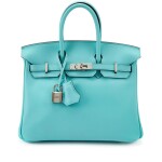 Bleu Atoll Swift Birkin 25 Palladium Hardware, 2015