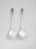Paire de cuillères d’Apôtres en argent et vermeil de la collection de J.P. Morgan par William Simpson, Londres, 1544