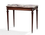 An unusual silver and mahogany cocktail table, Robert Linzeler, Paris, 1897-1900 | Rare table à cocktails en acajou et argent par Robert Linzeler, Paris, 1897-1900