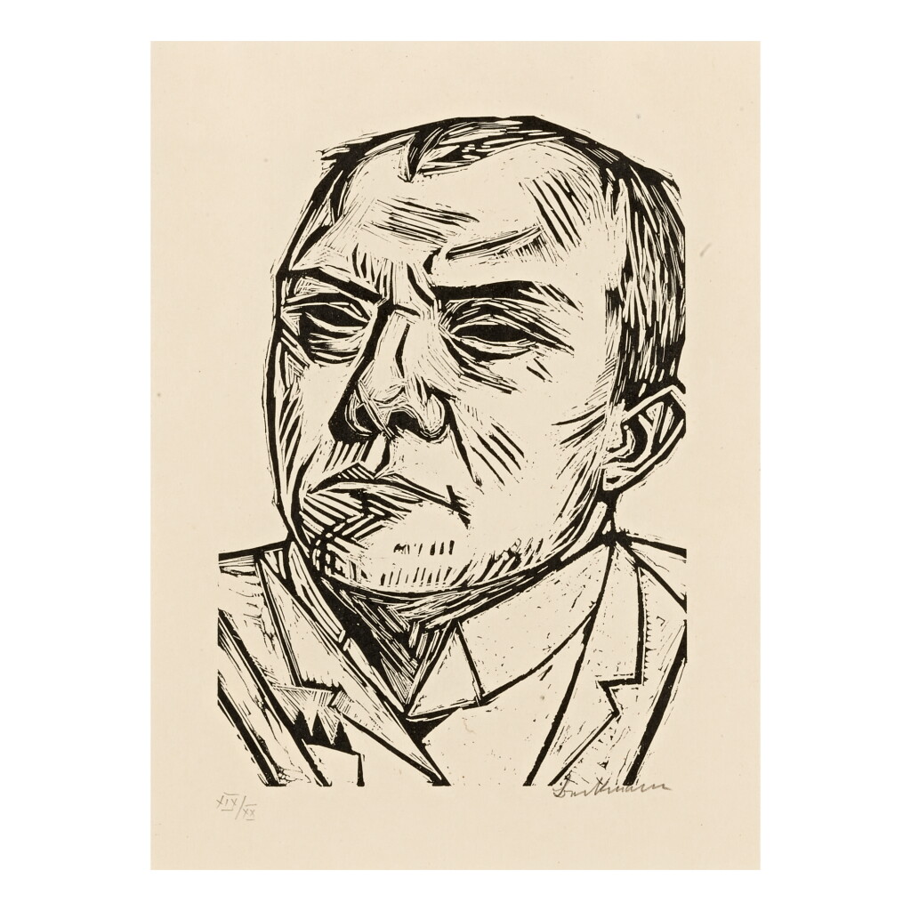 View full screen - View 1 of Lot 78. MAX BECKMANN | SELBSTBILDNIS (H. 226).