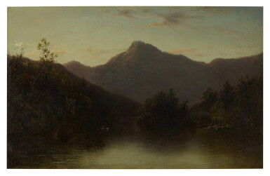 View full screen - View 1 of Lot 43. DAVID JOHNSON | EVENING IN AN ADIRONDACK LAKE.