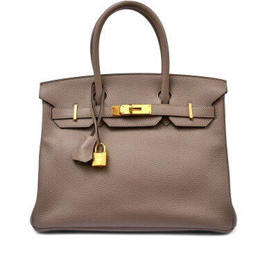 View full screen - View 1 of Lot 55. Gris Asphalte Togo Birkin 30 Gold Hardware, 2019.