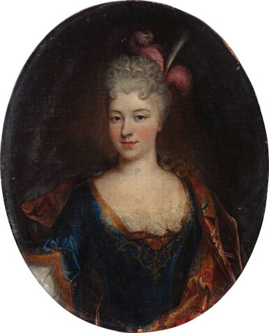 View full screen - View 1 of Lot 130. Portrait of Marie-Anne de Malortie de Boudeville, Dame de Gaude, Countess of Hombourg and Martainville, Baroness of Ecotigny (1693-1774).