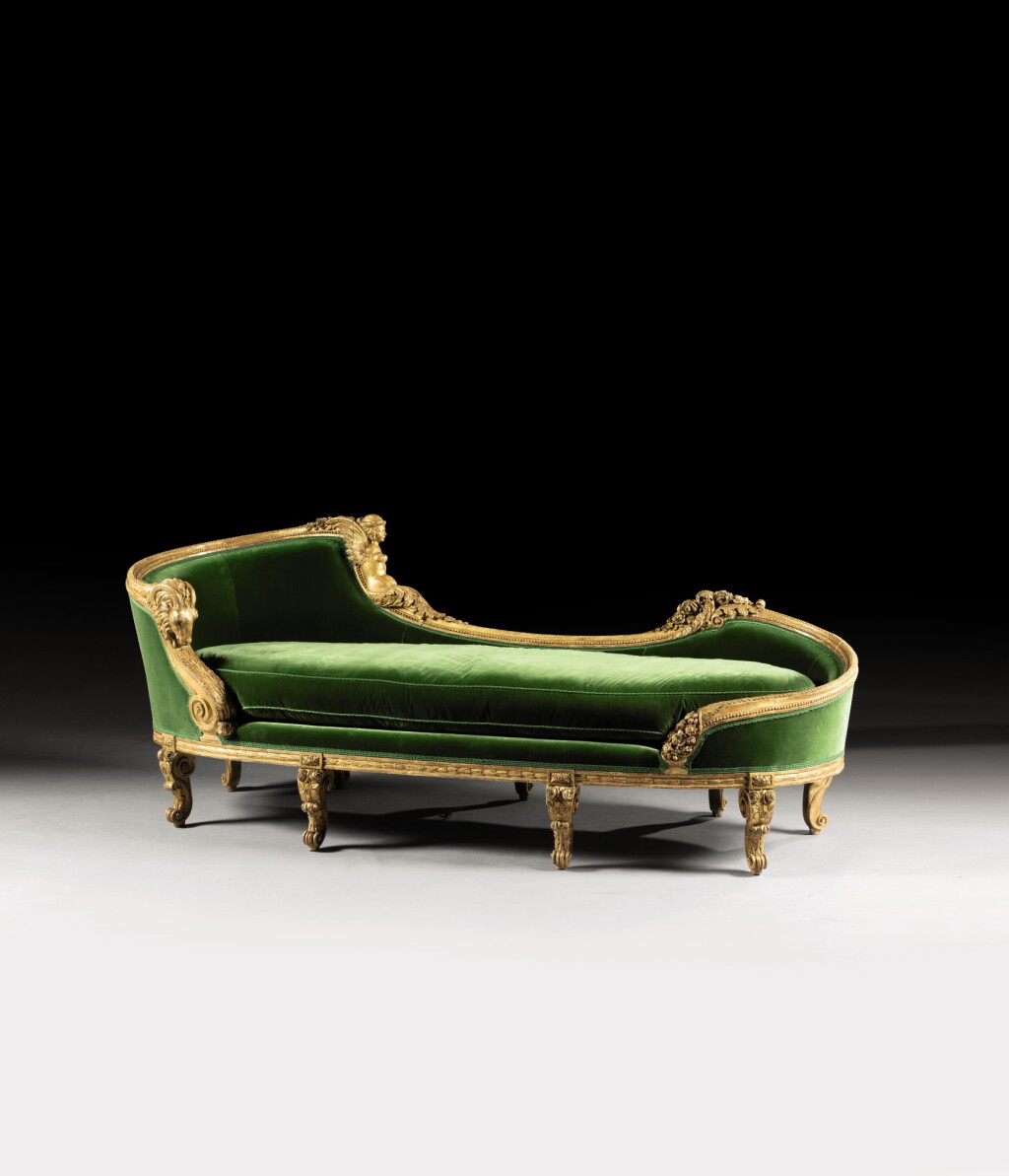 View full screen - View 1 of Lot 391. A late Louis XVI gilt wood 'veilleuse à la turque', circa 1780, stamped 'G. IACOB'.