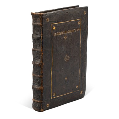 View full screen - View 1 of Lot 194. Longueil, Orationes, Florence, Heirs of Giunta, 1524, Venetian black morocco, ca. 1530, by the Mendoza binder, Antoine de Révilliasc's copy.