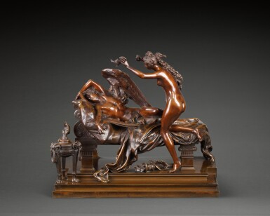 View full screen - View 1 of Lot 54. Cupidon et Psyché (Psyche waking the sleeping Cupid).