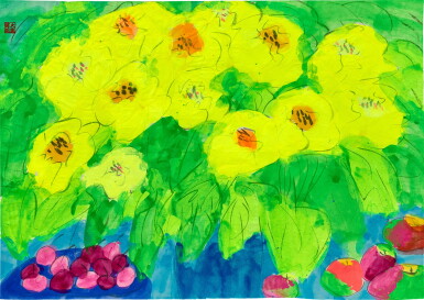 View full screen - View 1 of Lot 2001. Walasse Ting 丁雄泉 | Still life 花卉靜物.