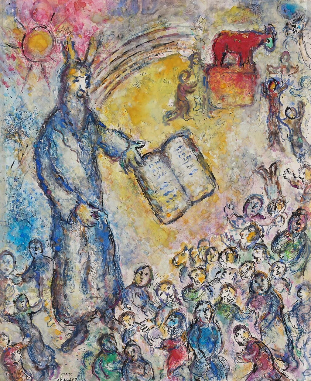 View full screen - View 1 of Lot 635. Moïse et le veau d'or.