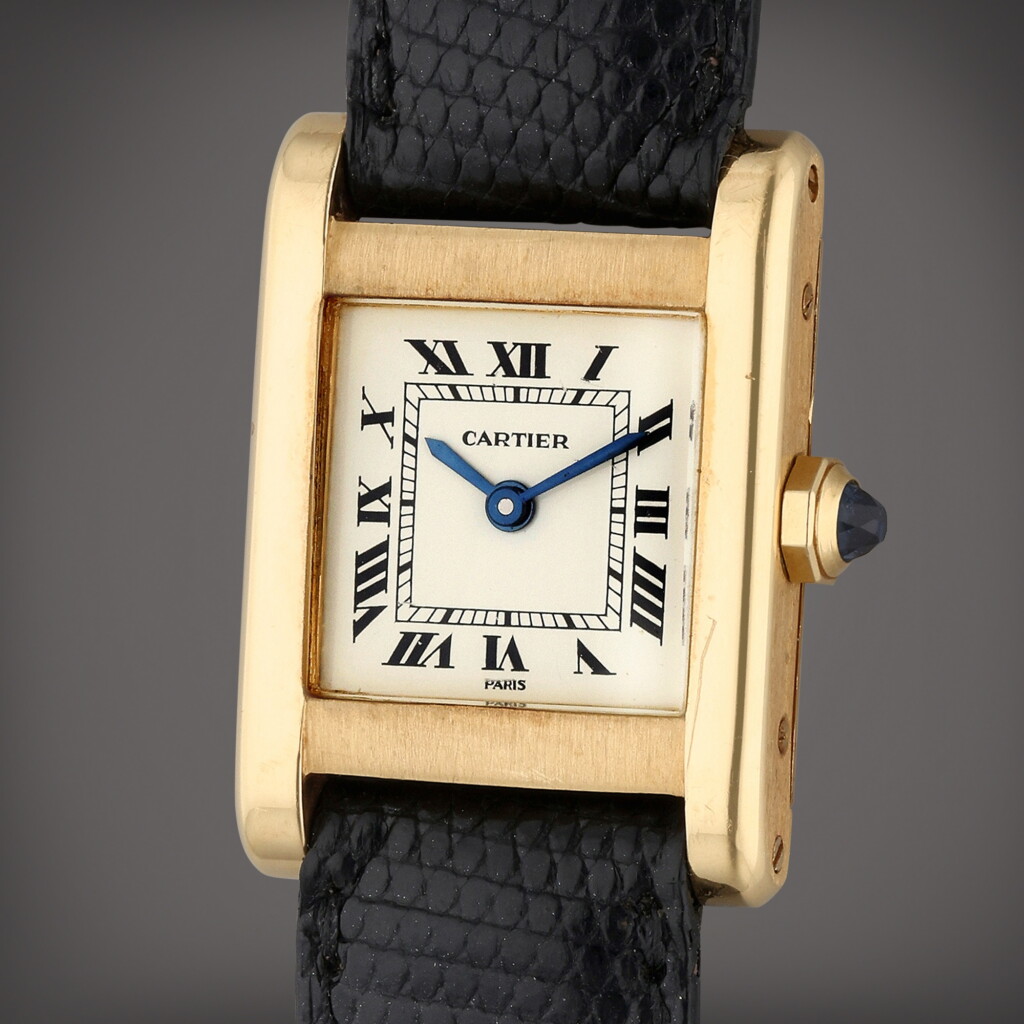 View full screen - View 1 of Lot 417. Tank Normale | A yellow gold wristwatch, Circa 1985.