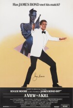 A View to a Kill (1985), advance poster (withdrawn), signed by Roger Moore, US