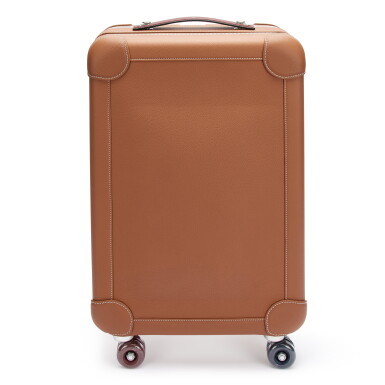 View full screen - View 1 of Lot 7910. Gold and Burgundy Regate HSS R.M.S. Rolling Mobility Suitcase Aluminum and Steel, 2022.