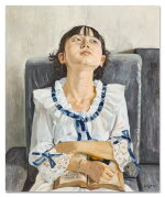 Liu Xiaodong 劉小東 | Young Girl Leisurely Reading 少女閒讀