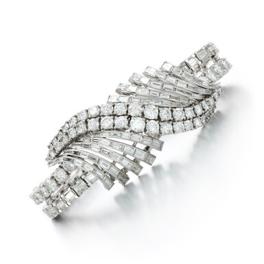 View full screen - View 1 of Lot 115. Diamond bracelet, circa 1960.