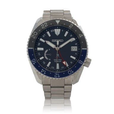 View full screen - View 1 of Lot 47. Prospex LX, Ref. SNR033J1 Titanium dual time zone wristwatch with date, power reserve indication and bracelet Circa 2019.