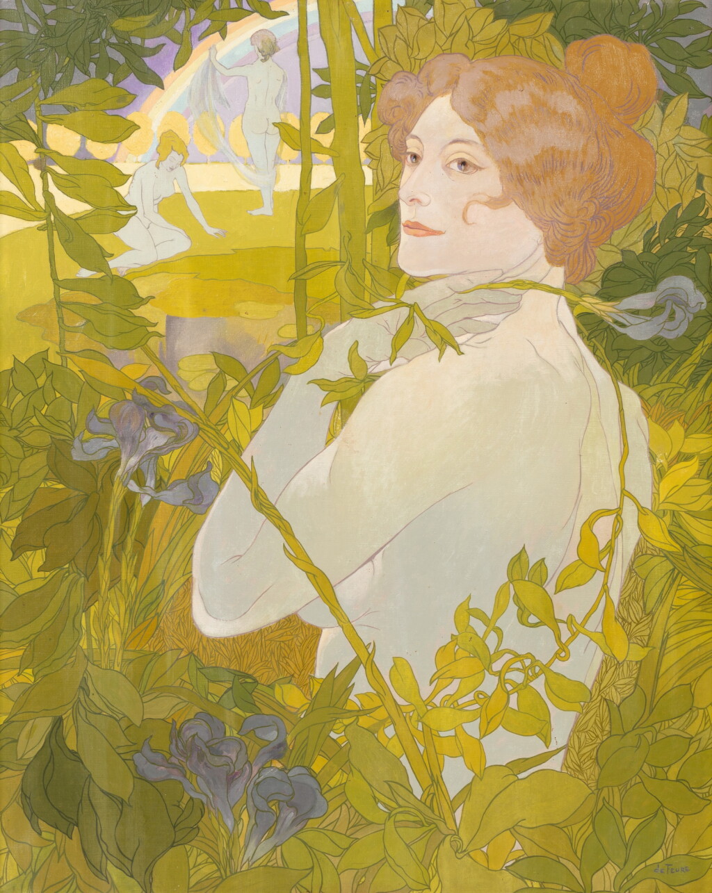 View full screen - View 1 of Lot 84. Woman with an Iris.