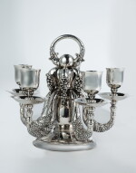 A Danish Silver Five-Light Candelabrum, No. 383A, Designed by Georg Jensen, Georg Jensen & Wendel, Copenhagen, 1945–51