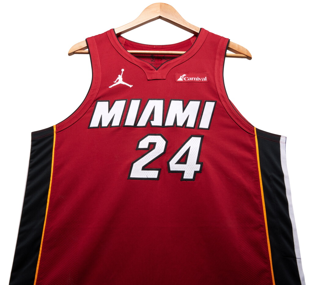 View full screen - View 1 of Lot 166. Haywood Highsmith Miami Heat 2024 NBA Playoffs Eastern Conference Round 1 Game Worn Statement Edition Jersey | Game 1.