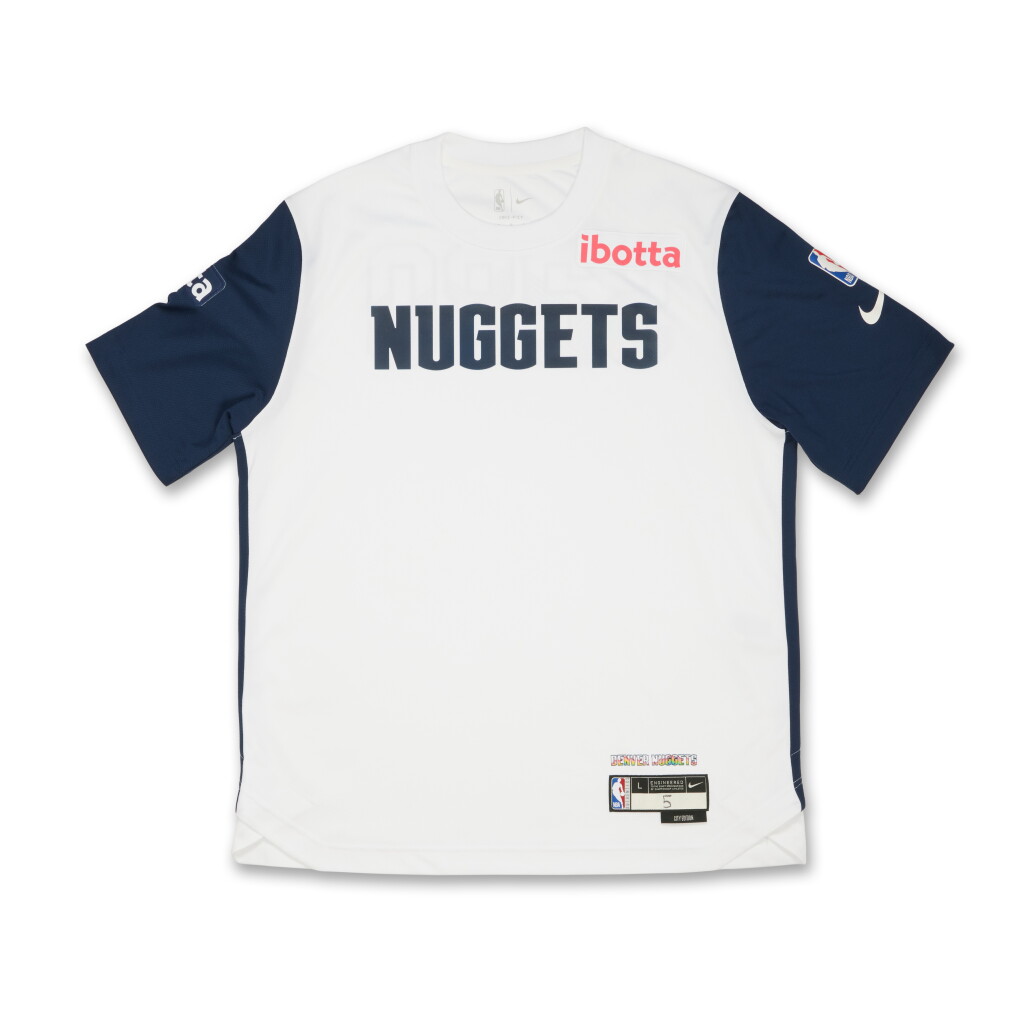 View full screen - View 1 of Lot 115. Hunter Tyson Denver Nuggets Western Conference First Round Game Worn City Edition Warmup Top.