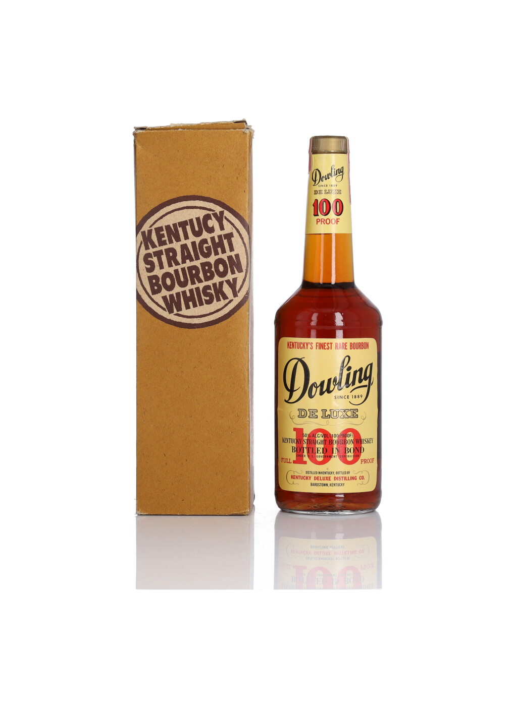 View full screen - View 1 of Lot 391. Dowling De Luxe 8 Year Old 100 Proof NV (1 BT 75cl).