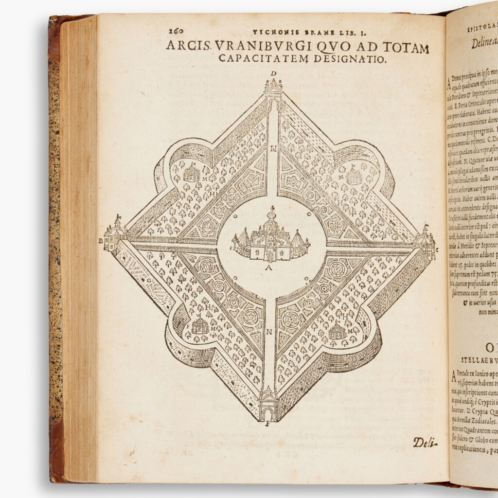 View full screen - View 1 of Lot 30. Brahe, Tycho | Epistolarum astronomicarum libri, Uraniborg, 1596, Daniel Melanderhielm's copy.