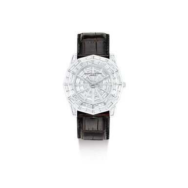 View full screen - View 1 of Lot 2054. VACHERON CONSTANTIN | OSTENDĒRE KALLA, A WHITE GOLD AND DIAMOND-SET WRISTWATCH, CIRCA 1995 | 江詩丹頓 | "Ostendēre Kalla 白金鑲鑽石腕錶,錶殼編號572347,約1995年製".