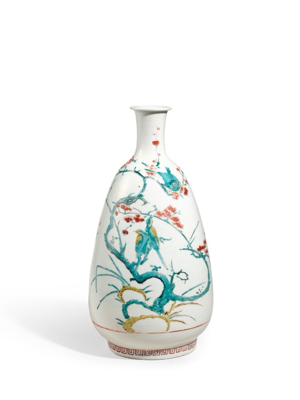 View full screen - View 1 of Lot 2085. A large porcelain vase, Early enamelled ware, Hizen, Edo period, circa 1650 | 色絵花鳥文瓶 肥前 古伊万里様式 江戸時代前期 1650年代.