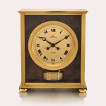 Atmos Elysee | A gilt brass atmos clock with faux tortoiseshell panels, Circa 1971