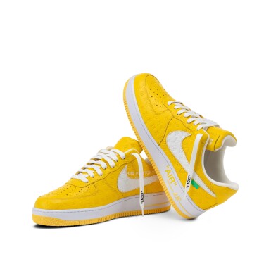 View full screen - View 1 of Lot 24. Louis Vuitton and Nike Air Force 1 Friends & Family Yellow | Size 10.5.