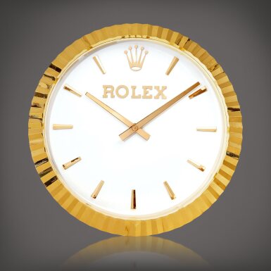 View full screen - View 1 of Lot 2101. A gilt brass wall clock, Circa 2010 | 勞力士 | 鍍金銅製掛牆鐘,約2010年製.