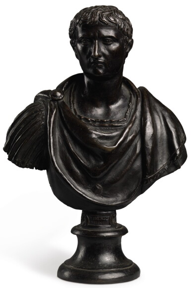 View full screen - View 1 of Lot 218. ATTRIBUTED TO WILLEM VAN TETRODE (DELFT CIRCA 1530 – AFTER 1587) SECOND HALF 16TH CENTURY | BUST OF TIBERIUS.