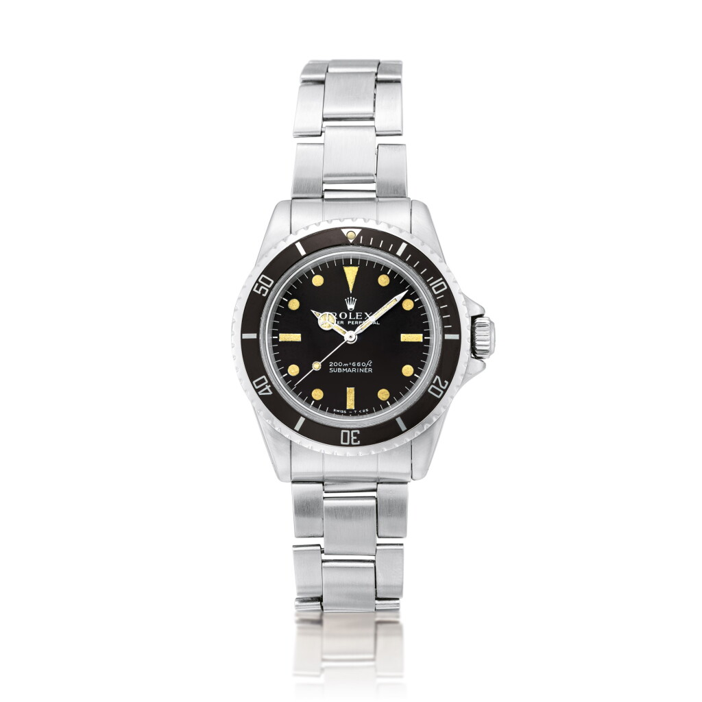View full screen - View 1 of Lot 8031. Rolex Submariner, Reference 5513, A stainless steel wristwatch with bracelet, Circa 1965 | 勞力士 Submariner 型號5513 精鋼鏈帶腕錶,約1965年製.