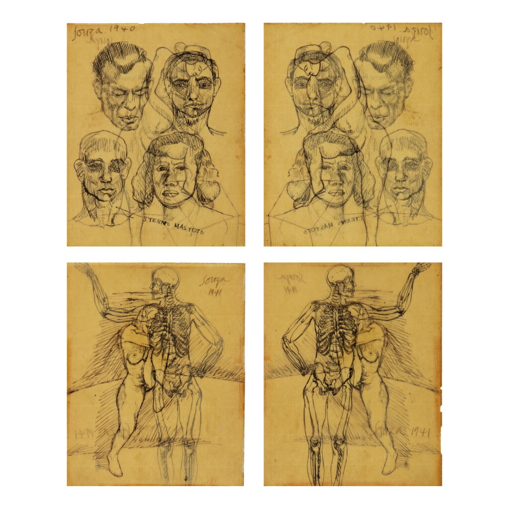 View full screen - View 1 of Lot 49. FRANCIS NEWTON SOUZA | UNTITLED (TWO DOUBLE-SIDED WORKS).