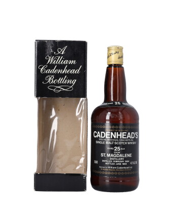 View full screen - View 1 of Lot 6057. St Magdalene Cadenhead's Dumpy 25 Year Old 46.0 abv 1964 (1 BT75).